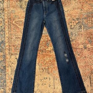 GAP Blue Two-Tone Flare Jeans